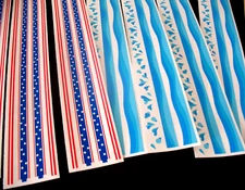Mrs. Grossman's 4TH OF JULY Stickers 8 Strips "Water & Patriot" Accent Stickers