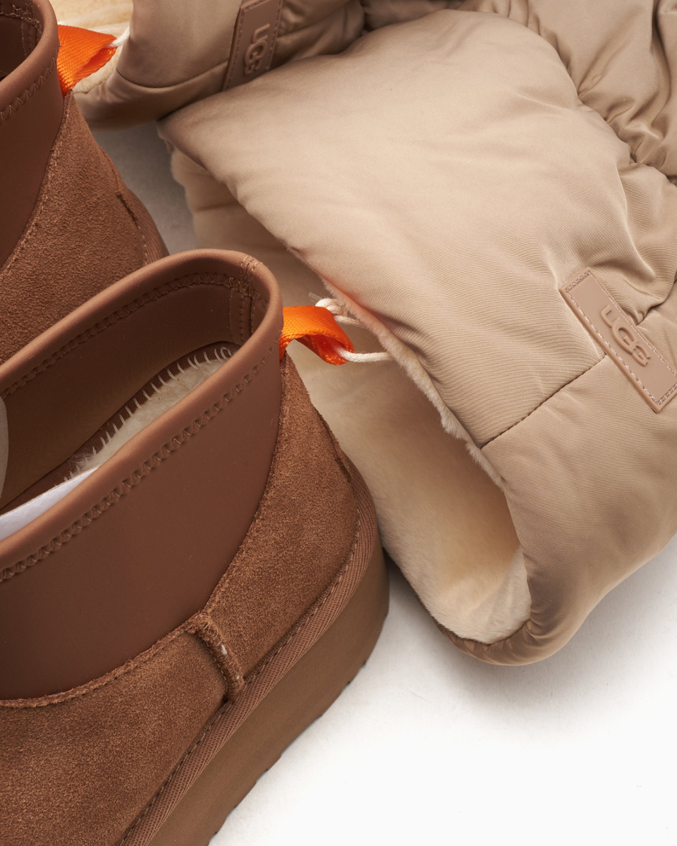 UGG Classic Mini Dipper Puffer Boot Chestnut Brown UK 6 7 8 9 US