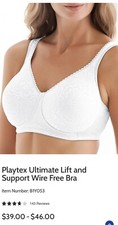Playtex 18 Hour Bra Wirefree Ultimate Lift True Support Womens 4745 Natural Soft