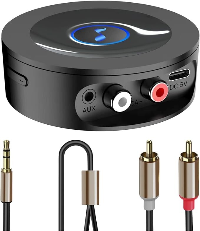 Ricevitore Bluetooth 5.2 HiFi, Adattatore Bluetooth AUX per Stereo Casa, A