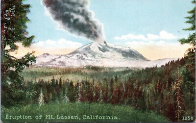Eruption of Mt. Lassen, California- 1915 Divided Back Postcard - Volcano