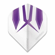 WINMAU PRISM ALPHA  STANDARD SHAPE FLIGHTS PURPLE & WHITE 