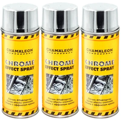 Spray efecto cromo 3 x 400 ml spray cromo spray cromo pintura cromo - Imagen 1 de 2