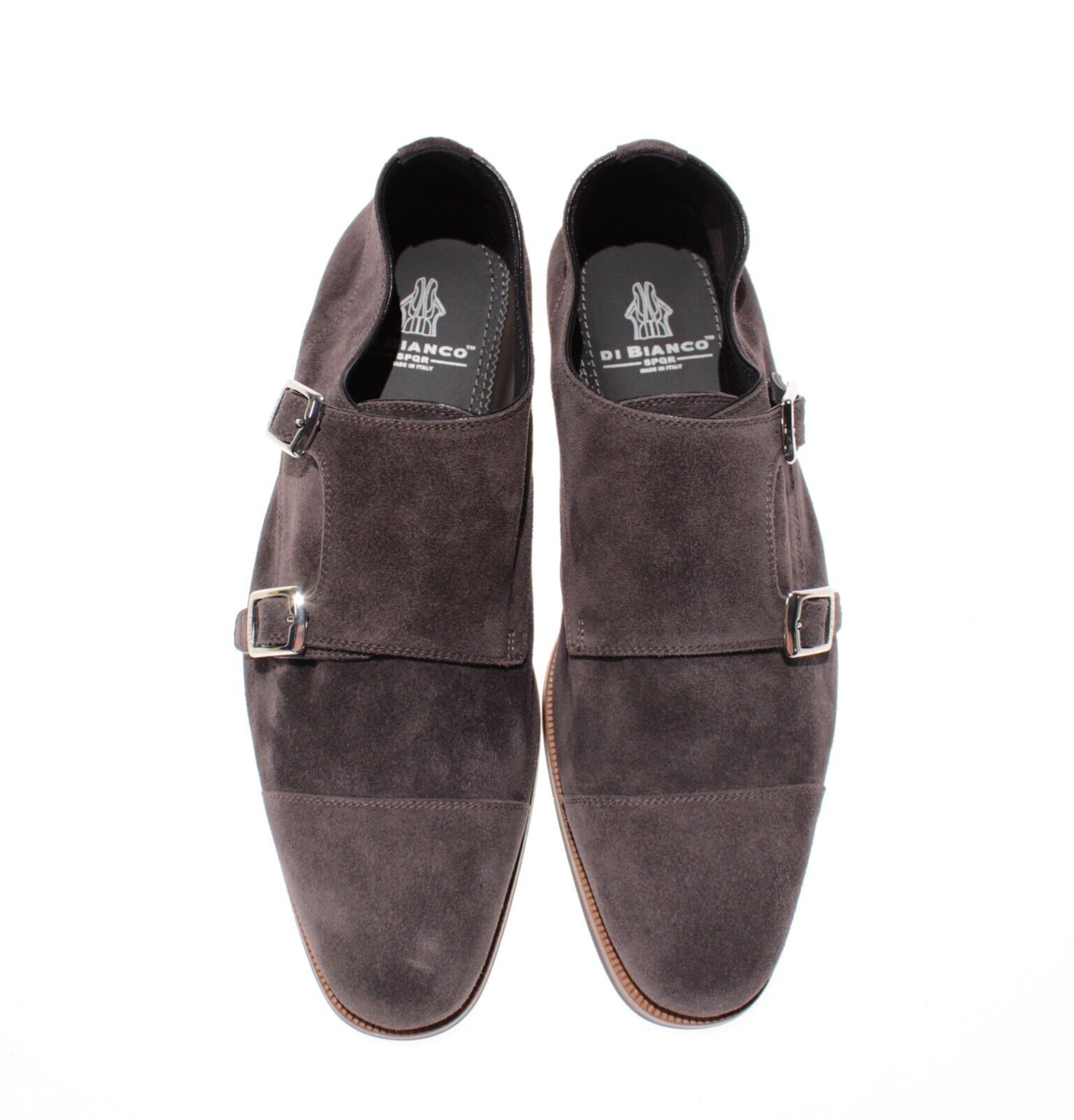 Di Bianco NWB Isernia Suede Double Monk Strap Dress Shoes  display picture 2