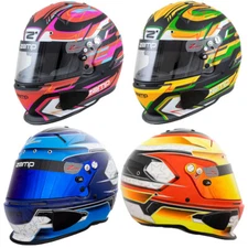 Zamp Helmet RZ70E Hans Hybrid Compatible Holes Snell 2020 Approved ORCi Karting