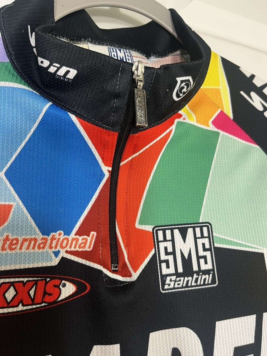 Maillot Cycliste Santini Mapei 2002 - Taille S, 1/4 Zip, Poches, Italie, Occasion Excellent état