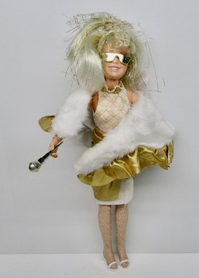 Vintage Jem and the Holograms doll Glitter N Gold Jerrica clothes mic bracelets