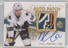 2016-17 SP Authentic Future Watch Limited /100 Kevin Labanc #181 Patch Auto 05u8