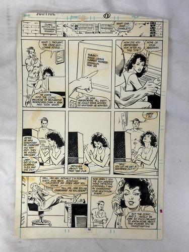 Justice Marvel Comics 1986 Original Comic Book Storyboard Art Page #13