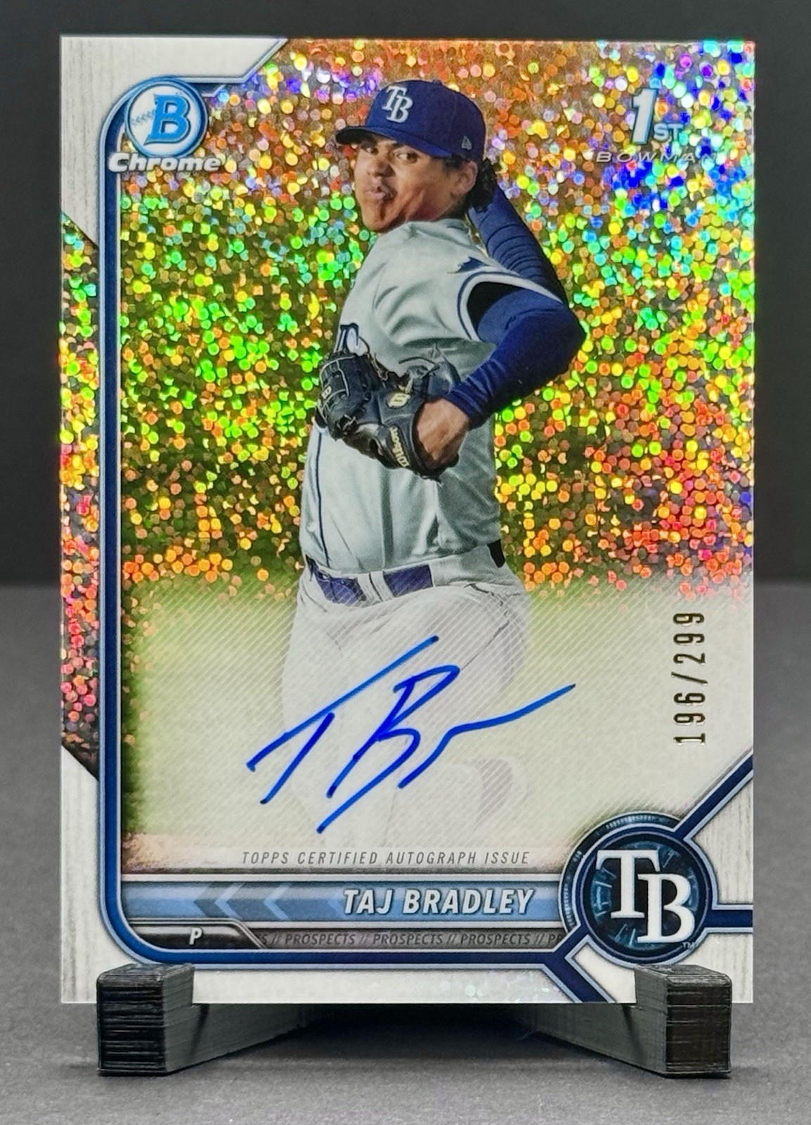 2022 Bowman Chrome - Taj Bradley 1st Auto Speckle Refractor /299