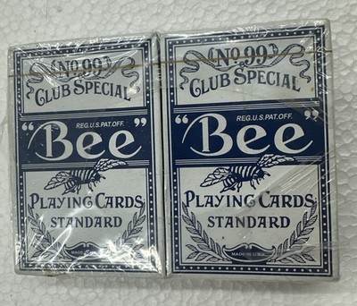 2 Lot BEE NO. 99 CLUB SPECIAL PLAYING CARDS STANDARD DECK DIAMOND BACK NO 67
