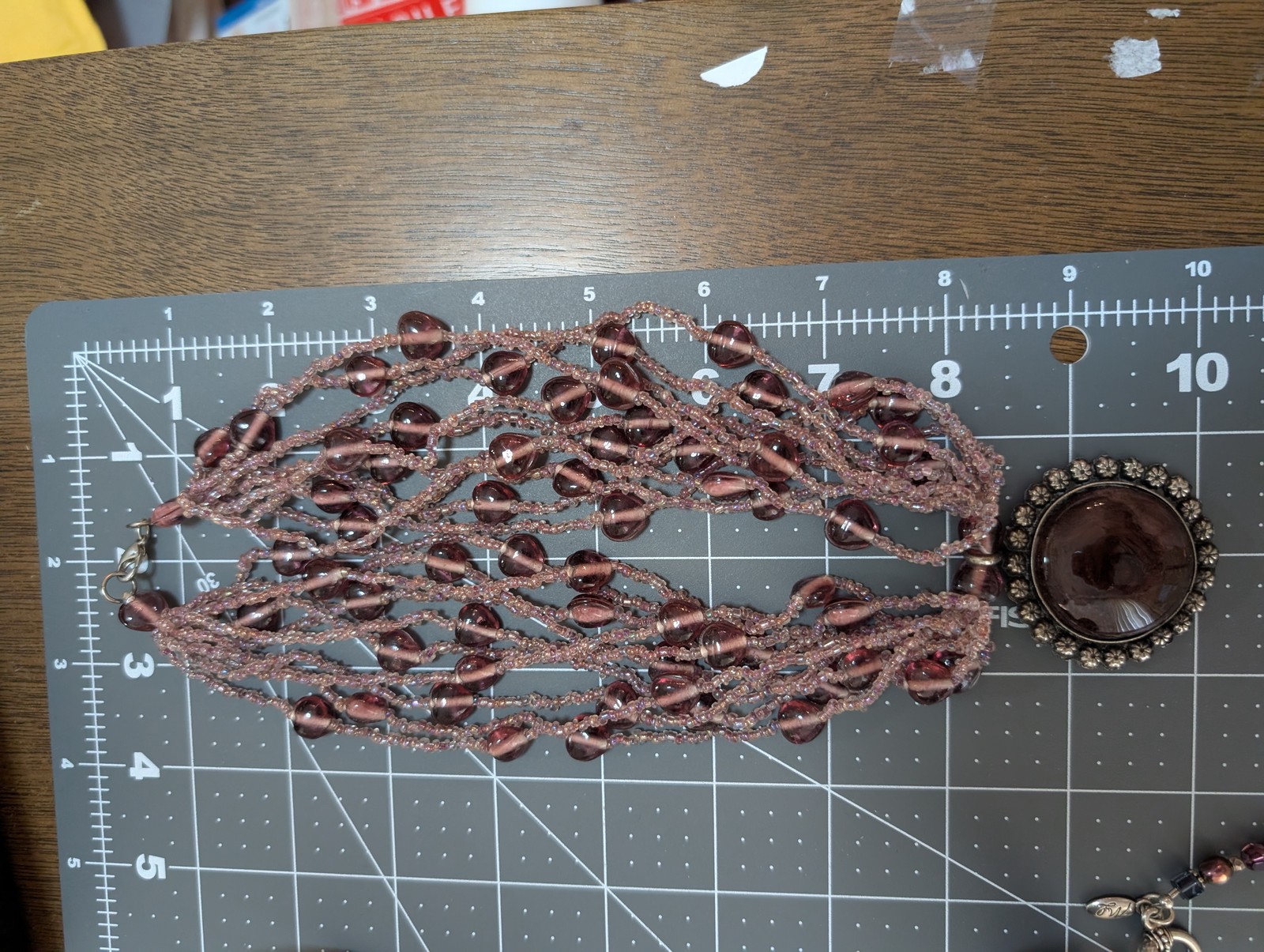 Chunky Multi-Strand Statement 2 Necklaces Pink Ma… - image 7