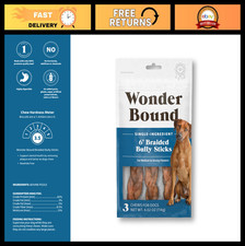 All-Natural Braided Bully Sticks for Dogs - Highly Digestible, Long-Lasting Beef