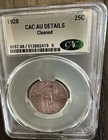 1928 Standing Liberty Quarter AU Details CACG