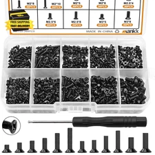 360PCS Laptop Screws 12 Sizes M2 M2.5 M3 Replacement Computer Tiny Screws Mother