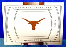 2025 National Treasures Quinn Ewers Blued Rookie Material Signatures /75 Booklet