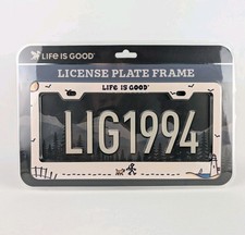 Life Is Good Walk On Beach Light House Stainless Steel License Plate Frame Life Is Good Walk On Beach Light House Stainless Steel License Plate Frame