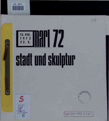 Marl 72 - Stadt und Skulptur. Bill, Max:
