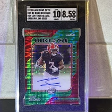 Bijan Robinson Contenders Optic(Thick)ROY Green Pulsar Auto #22/30 Auto 10GM🔥