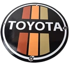 Vintage Toyota Sign - Automobile Truck Car Motors Gas Pump Porcelain Sign