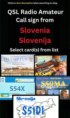 QSL Amateur Radio card   Slovenia   Select sign call from list   F