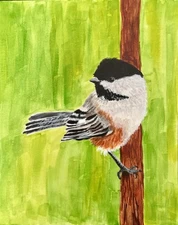 Cheeky Chickadee An Original Acrylic Painting
