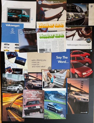 Lot of 20  1980's-2014 VW Full Line Sales Brochures Golf Jetta Passat Etc.