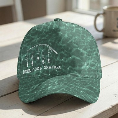 Personalized Reel Cool Dad Custom Fishing Hat, Fathers Day Gift - All Print