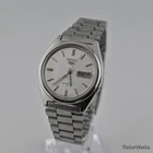 Seiko 5 Automatic 7009 Silver Dial Spanish Day Date 1980s Vintage Watch