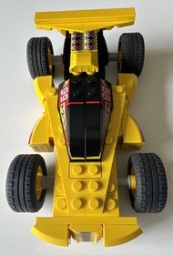 Lego Yellow Hot Buster Race Car 8382 Pull Back Motor