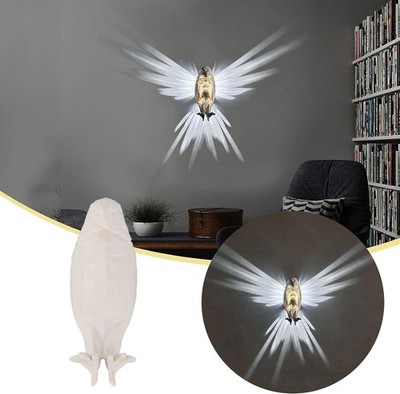 LED Akku Wandleuchte Bald Eagle Wandlampe 3D Weißkopfseeadler Wandbeleuchtung