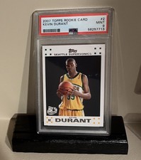 2007-08 Topps Rookie Set Kevin Durant #2 Rookie RC Basketball Card BGS 9 Mint. rookie card picture