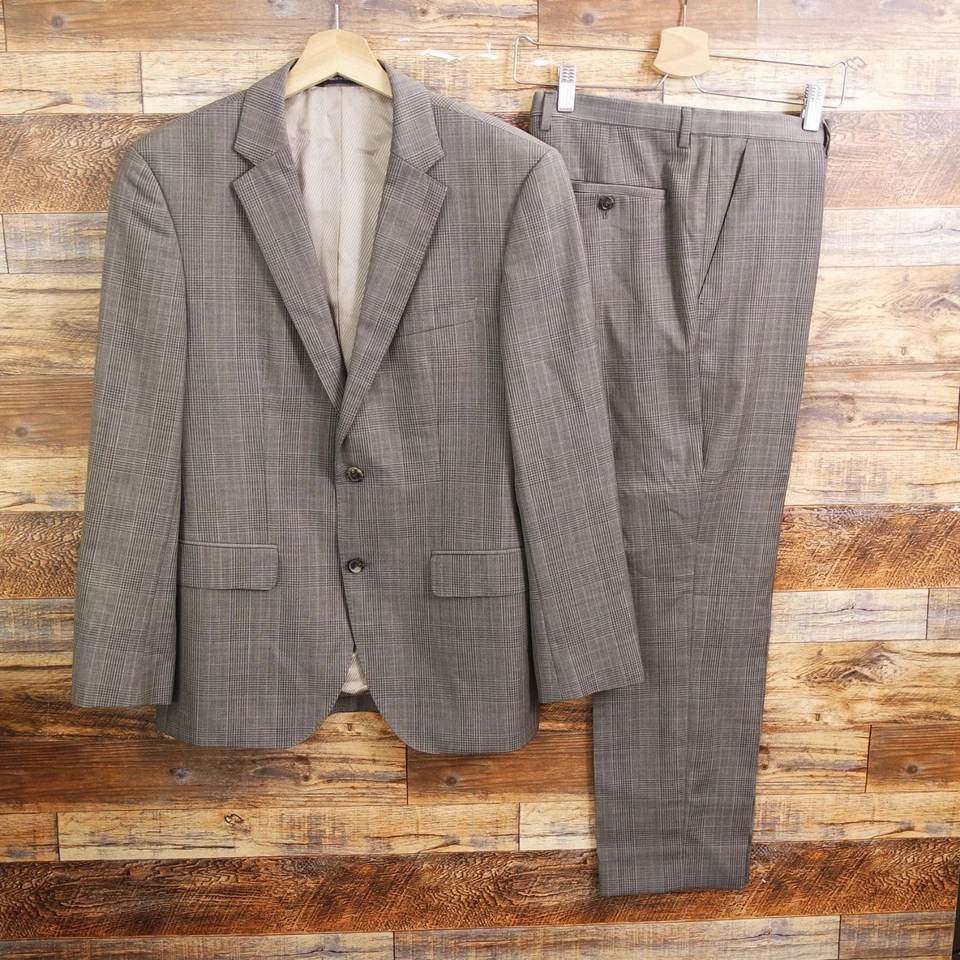 Traje de lana Hugo Boss Super 100's para hombre talla 38 S Foto 2 de 4