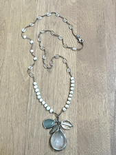 SILPADA N2108 'Oh So Pretty' Sterling Silver Pearl Quartzite Crystal Necklace