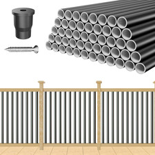 50 Pack 32" Aluminum Deck Balusters, Balusters for Deck Railing, 3/4" Diameter H