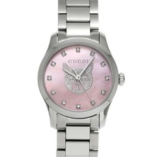 GUCCI G Timeless 126.5 Pink Shell Women's Watch Gucci Watch Watch Brand 48 Month