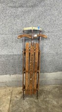 American Racer Sled Wood  Metal Steering Snow Toboggan