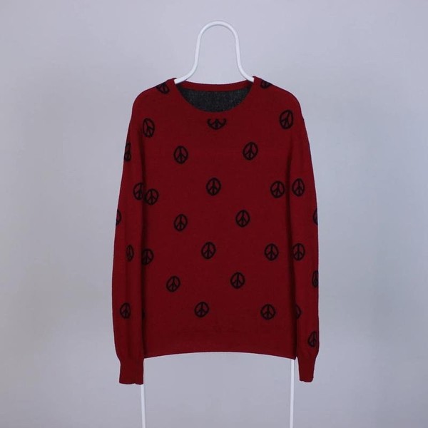 Men Love Moschino Sweater Red Wool 40 /L / 48