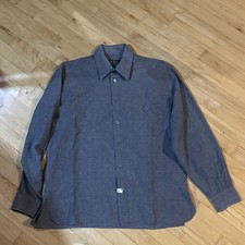 Ermenegildo Zegna charcoal pattern Dress Shirt Regular Fit L made in Italy
