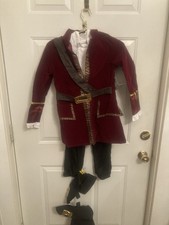 Disney Store Captain Hook Costume 5 Piece From Peter Pan Child Size Medium 7/8