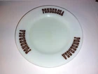 Vtg Pyrex Milk Glass 6.25" PLATE PONDEROSA STEAK HOUSE Restaurant Ware VGC