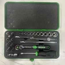 SALTUS 1/4” Drive Mechanic Socket Set 28 Pc MM W/ Metal Case Made In Germany New
