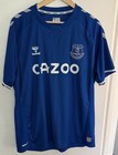 Everton FC Hummel Home Football Shirt Blue 2023/24 Cazoo Mens 2XL XXL