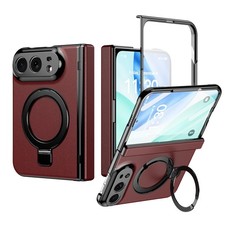 Magnetic Case for iPhone Duo with Screen Protector Shockproof Leather Hinge Cove