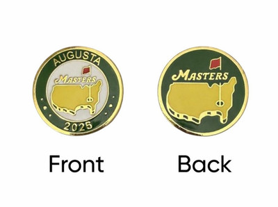 2025 Masters Golf Tournament 2-Sided Ball Marker 1'' Diameter