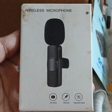 Wireless Lavalier Lapel Microphone Noise Reduction Black X003GA8V4J