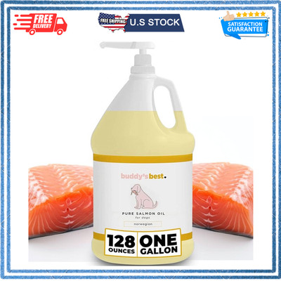 Salmon Oil for Dogs 100% Pure Norwegian Virtually Odorless Fish Oil.Make in USA