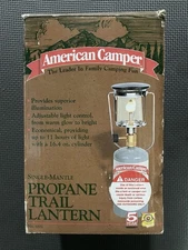 Vintage American Camper Double Mantle Propane Lantern With Box Model 1044