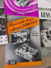 Lot of Assorted Vintage Camera Manuals Booklets Guides Kodak Argus Zeiss