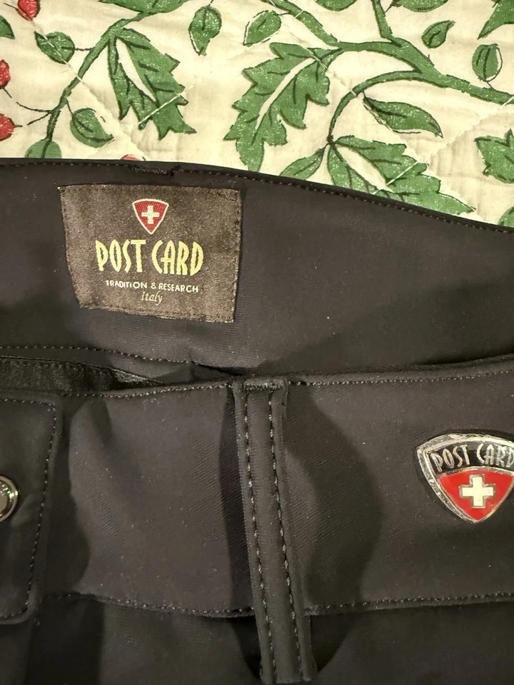 Pantalón de esquí para mujer con tarjeta postal forrado de lana de carcasa suave negro talla 42 (US 6) NUEVO CON ETIQUETAS Foto 3 de 4